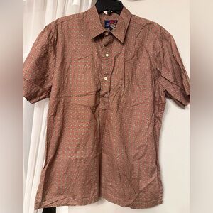 Olive & Pink Geometric Short-Sleeve Shirt